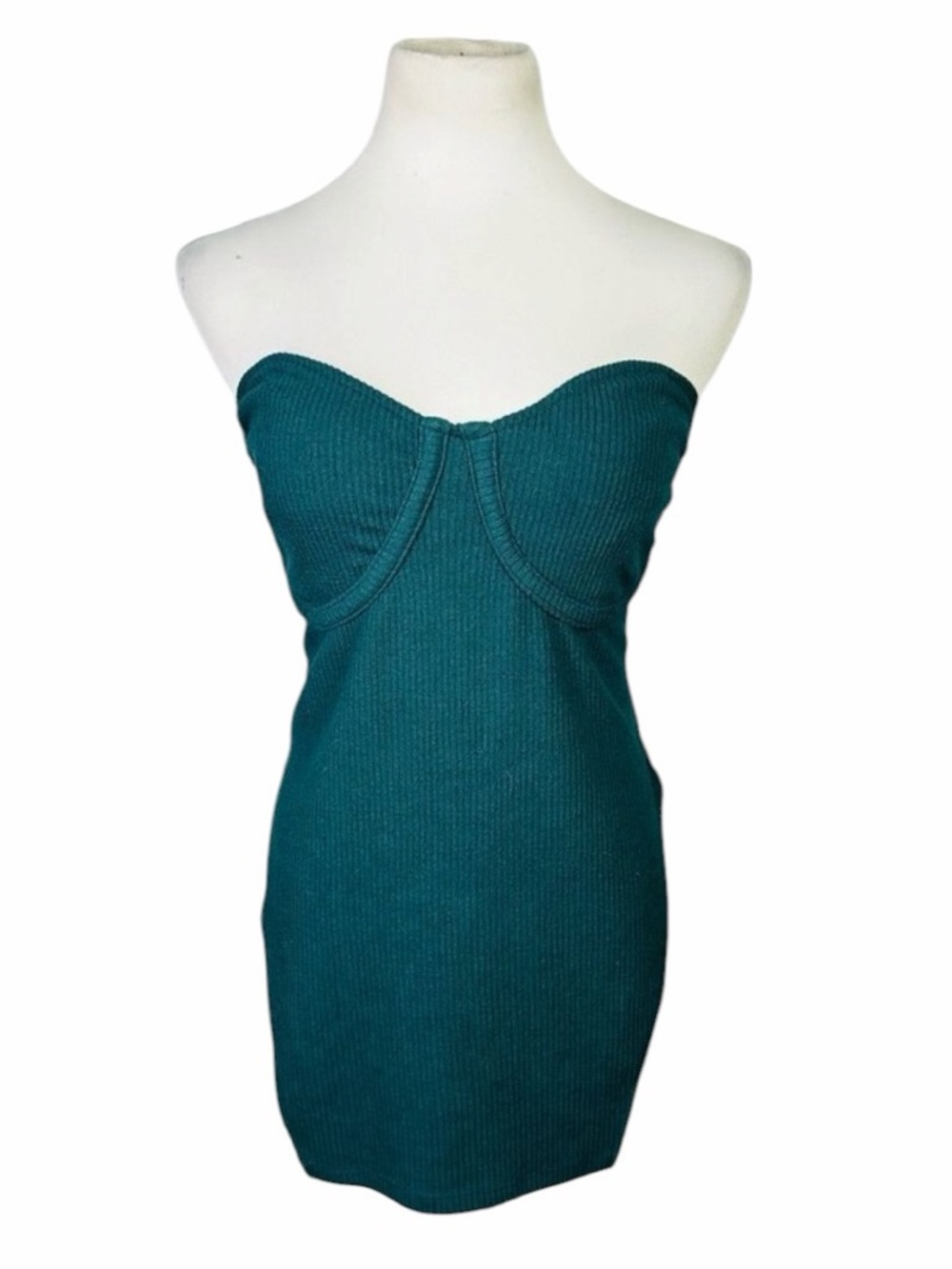 10/$25🦋 Fashion Nova Hunter Green Ribbed Tube Top - Size 2X